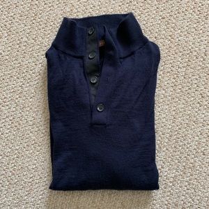 J. HILBURN Navy blue Cashmere sweater.